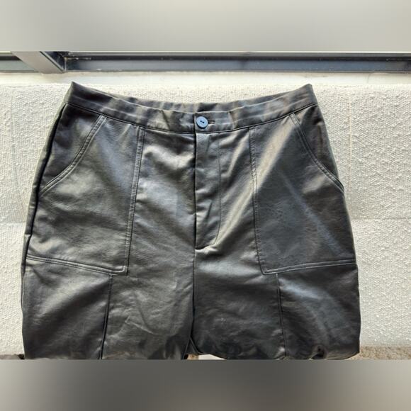 Princess Polly Encore Faux Leather High Rise Pants Black Size 8 - Picture 8 of 15